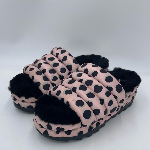 UGG Maxi Slide Cheetah Print Sandals Womens - Picture 1 of 10